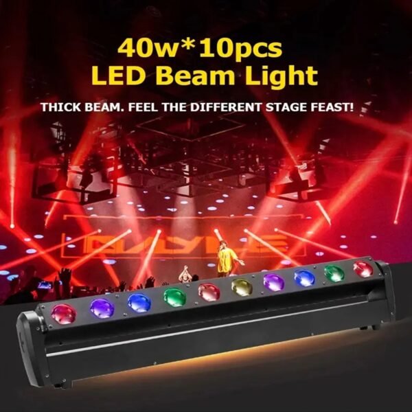 40W 10 Moving Beam LED Matrix Scan Beam Moving Head Light For Club Party Disco with Tilt Rotation - Image 4