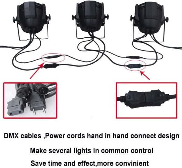 LED Stage Lights RGBWA+UV 6-in-1 Par Lights, HOLDLAMP 18X12W High Power Par Can Lighting with DMX Control Sound Activated Uplights for Events Halloween DJ Wedding Stage Party Church Live Show