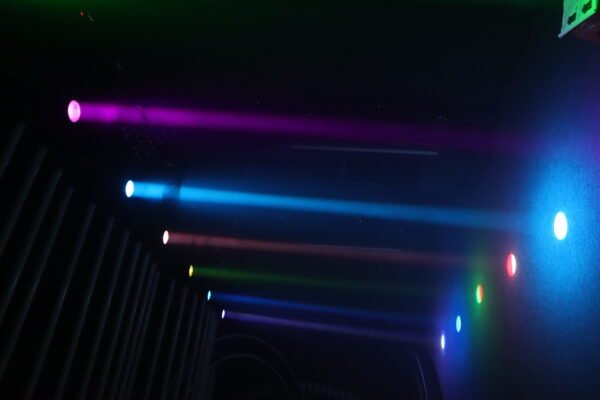 Siwelo C200W Mini Beam Compact LED Spotlight with Gobos Multi color Prism Rainbow Effect for Disco Wedding Karaokay Party - Image 3