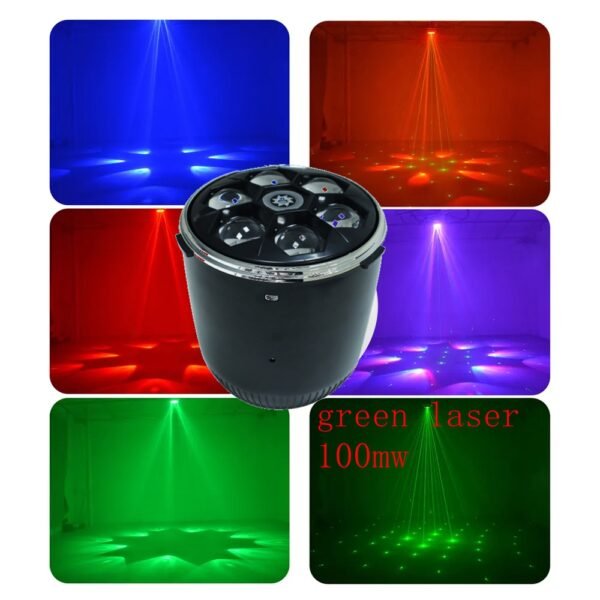 siwelo lighting private mould led lense rotation and green laser effect rdm and sound control dmx lighting fixture