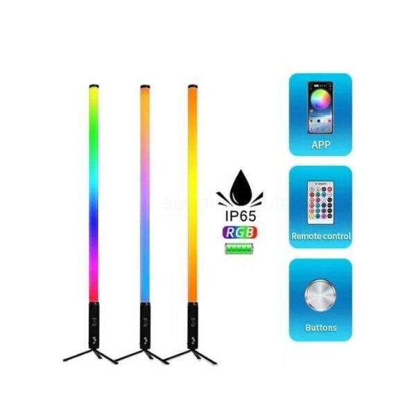 wireless battery powered dmx pixel mapping tubes with app control titan tube